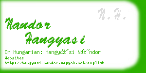 nandor hangyasi business card